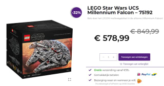 LEGO Star Wars UCS Millennium Falcon – 75192 voor €578,99 bij Brickfever