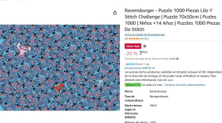Marca Ravensburger ,Puzzle de 1000 Piezas Lilo Y Stitch Challenge por 7,49€