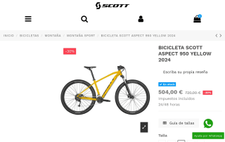 Bicicleta montaña Scott Aspect 950 Yellow 2024 por 504€