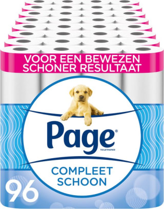 Page wc papier - Compleet Schoon - 96 rollen - Voordeelverpakking voor €34,99 bij Bol.com