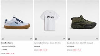 Rebajas hasta 50% + 20% EXTRA en tus compras en Vans