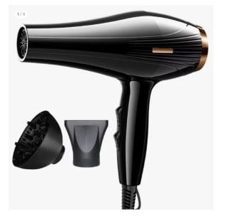 Secador De Pelo Profesional Iónico 5000w Con Difusor Rizado Y 1 Boquilla por 10.18€ (Cuenta Nueva 6.11€)