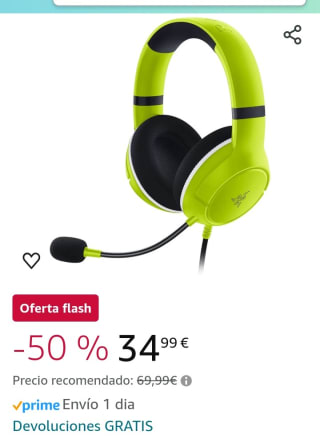 Razer Kaira X Auriculares de Juego con Cable por 34,99€.