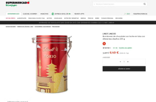 Bombones LINDT LINDOR de chocolate con leche en lata HERMETICA 225g por 6,49€