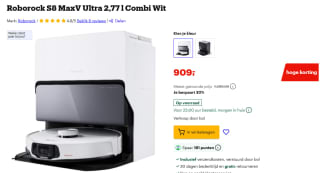 ROBOROCK S8 MaxV Ultra Robotstofzuiger Wit voor €909 bij Bol