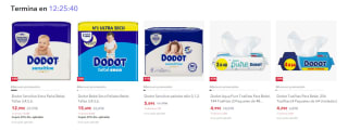 Preciazos pañales Dodot y toallitas en Miravia