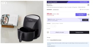 Freidora sin Aceite 3.7L PRIXTON Cook Organics Compact por 23.1€