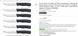 Set de 6 Cuchillos de Mesa Chuleteros marca Arcos serie por 9,99€ (Ahorra 5 % en cada 4 o más)