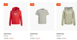 Alles van Jack & Jones en Name It met 20% korting bij Happybee