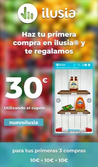 30€ para tus compras en Carrefour, Mercadona o Dia con Ilusa