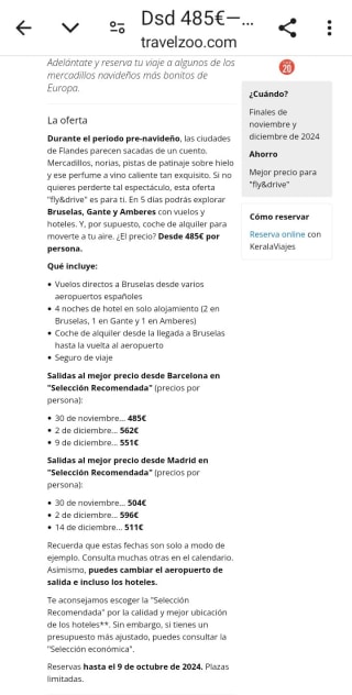 Mercadillos navideños Bruselas y Flandes 5 días con vuelos desde 485€.