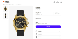 Reloj Cronógrafo marca Guess por tan sólo 68€