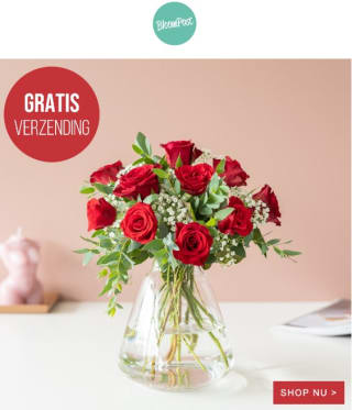 Gratis verzending van brievenbuscadeaus bij Bloompost
