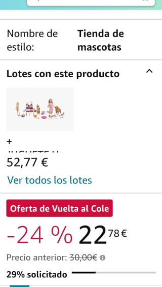 Barbie Tienda de mascotas por 22,78€.