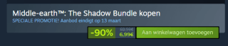 Middle-earth: The Shadow Bundle (PC) voor €6,99 bij Steam
