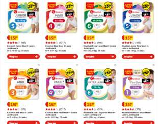 4 jumbopakken Kruidvat luiers voor €48