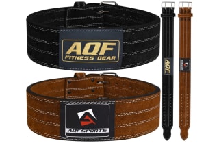 Cinturón AQF Lumbar Gimnasio 4" Cuero Acolchado Faja Lumbar Hombre Mujer Levantamiento por 37,99€