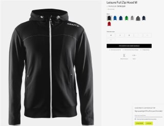 Craft leisure zip hoodie voor €39,98 bij Craftsportwear