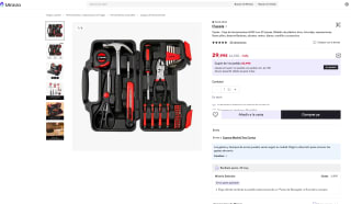 Caja de herramientas HH39 con 39 piezas con maletín por 29,99€ (Nuevos usuarios 11,99€)