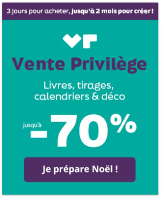 70% de réduction sur tout les livres photos