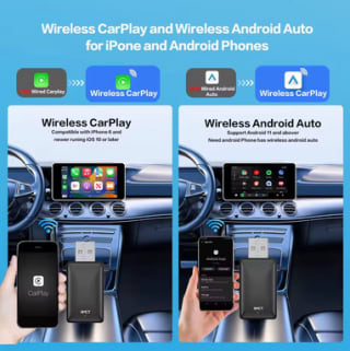 CARPLAY inalámbrico 2 en 1 Android Auto por 10,76€