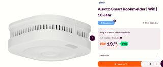 3-pack Alecto SMARTSMOKE11 Smart WiFi Rookmelder voor €19,95 bij Ibood