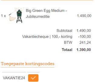 Kookpunt kortingscode voor tot €150 op je bestelling