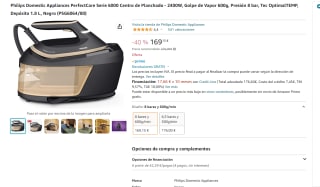 Centro de planchado marca Philips por 169,15€