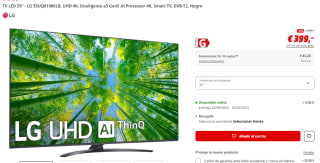 TV LED 55" LG 55UQ81006LB, UHD 4K por 399€