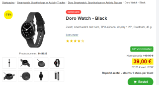 Doro Watch Smartwatch voor €39 bij Proshop