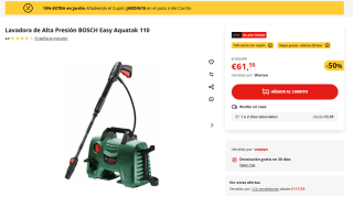 Limpiadora de Alta Presión BOSCH Easy Aquatak 110 por 52,28€