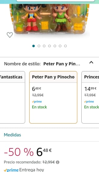 Pinypon. Cuentos 2 Figuras Peter Pan y Pinocho por 6,48€.