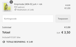 50% kassakorting op op PDF patronen van Knipmode & KNIPkids