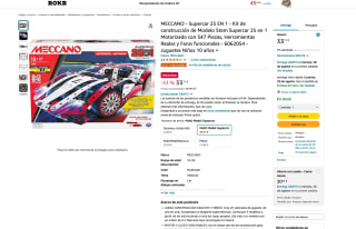 MECCANO Supercar 25 EN 1 Kit de construcción de Modelo Stem Supercar 25 en 1 Motorizado con 347 Piezas por 33,71€