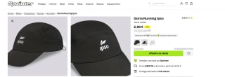 Gorra unisex Running Ipso por tan sólo 2,99€