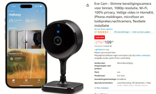 Eve Home Cam voor binnenshuis voor €109,95 bij Amazon