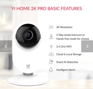 YI 4pc 2K Home Pro Cámara 3MP Wi-Fi IP a tan solo 31,33€