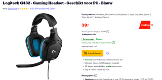 Logitech Gaming Headset G432 - Headset voor €39 bij Bol