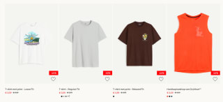 Diverse tops en Shirts vanaf €1,49 tijdens de H&M sale