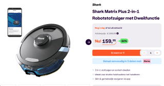 Shark Matrix Plus 2-in-1 Robotstofzuiger met Dweilfunctie met Laadstation voor €159,95 bij Ibood