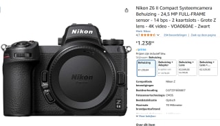 Nikon Z6 II systeemcamera (body) 24.5MP FX-Format BSI CMOS Sensor voor €1.238,84 bij Amazon