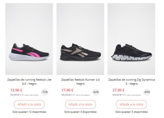 Zapatillas Reebok desde tan solo 7,90€