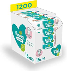 Pampers Sensitive Billendoekjes - 1200 doekjes voor €29,78 bij Amazon