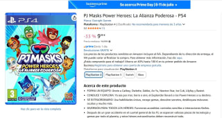 Juego para PS4 PJ Masks Power Heroes: La Alianza Poderosa por 9,99€