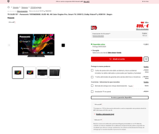 TV OLED 55" Panasonic TX55MZ800E por 764,15€