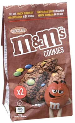 3 pakken M&M's/Twix of Snickers Frozen Cookies 2x76g voor €1,50 bij Butlon