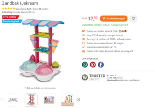 Zandbak IJskraam voor €12,50 bij Lobbes