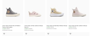 25% extra korting op de sale voor kids bij Converse