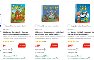 2+1 gratis op geselecteerde speelgoed bij Bol.
