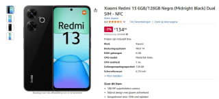 Redmi 13 128GB voor €74,98 bij Amazon NL
